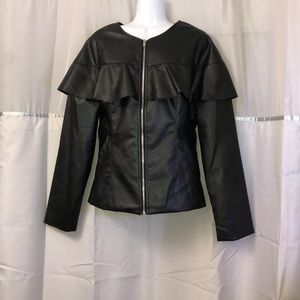Faux Leather Black Jacket